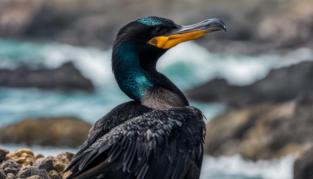 flightless cormorant in the Galapagos Islands